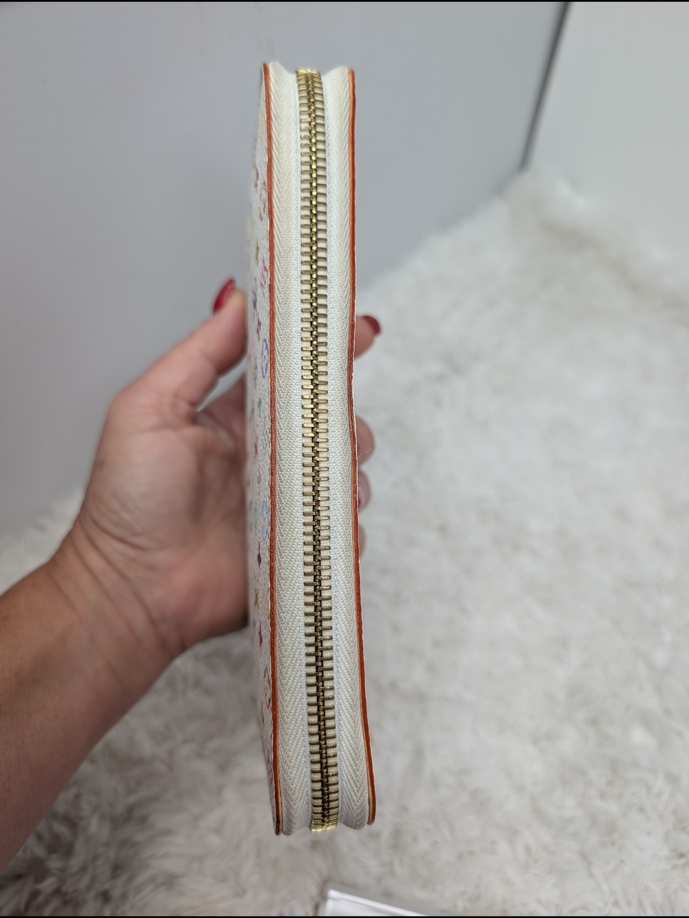 Louis Vuitton Murakami White Multicolor Monogram Zip Wallet - Picture 12 of 14
